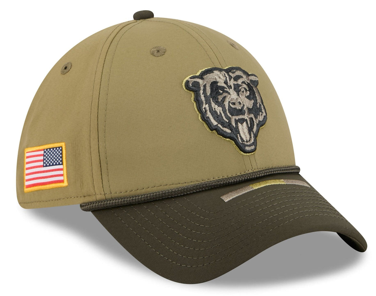 Men's New Era Green Chicago Bears 2025 Salute to Service 39THIRTY Flex Hat