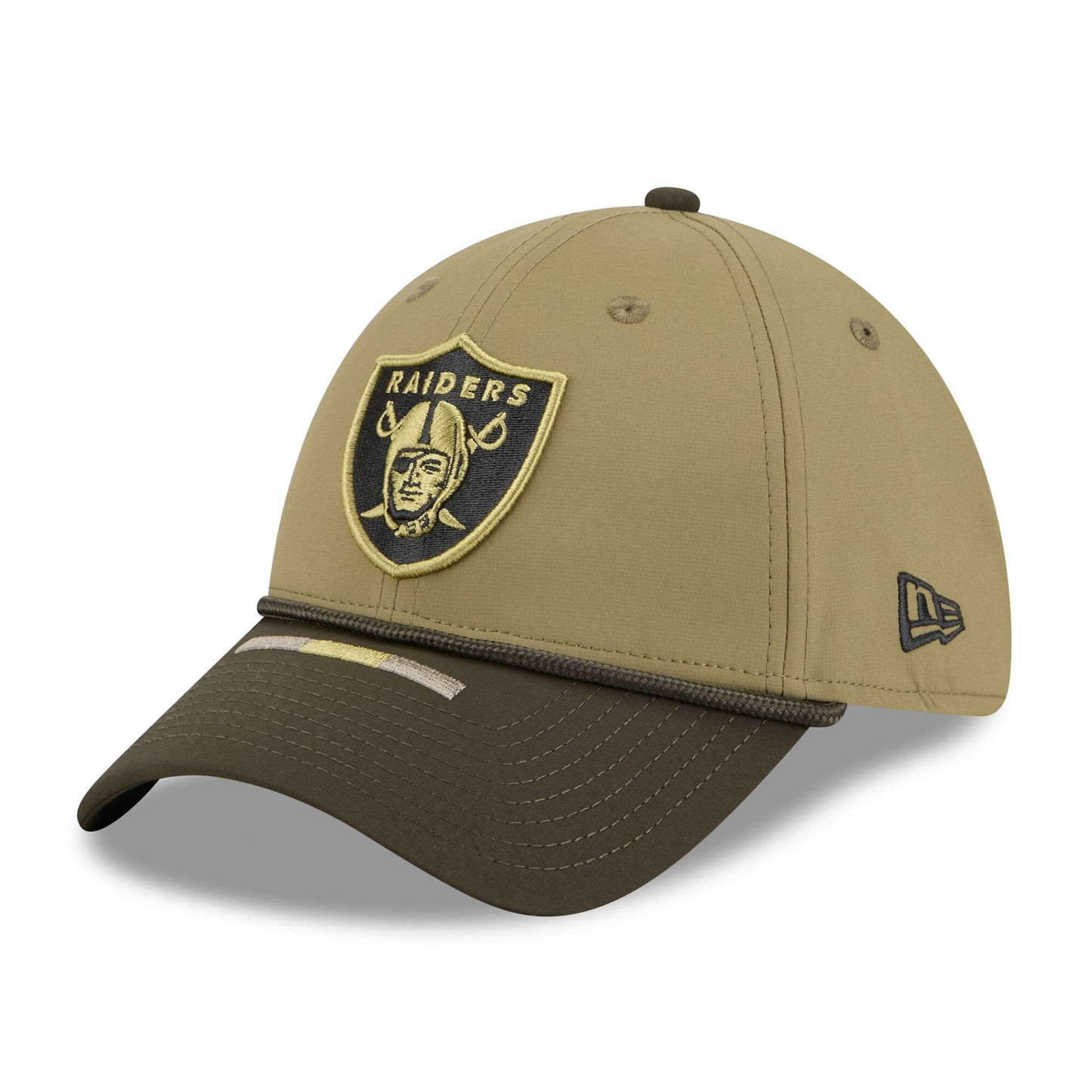 Men's Las Vegas Raiders New Era Green 2025 Salute to Service 39THIRTY Flex Hat