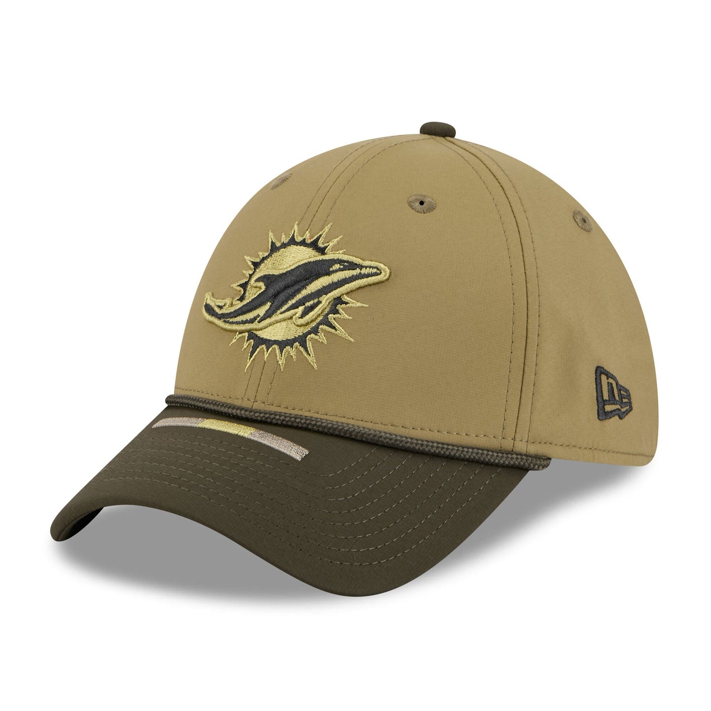Men's Miami Dolphins New Era Green 2025 Salute to Service 39THIRTY Flex Hat