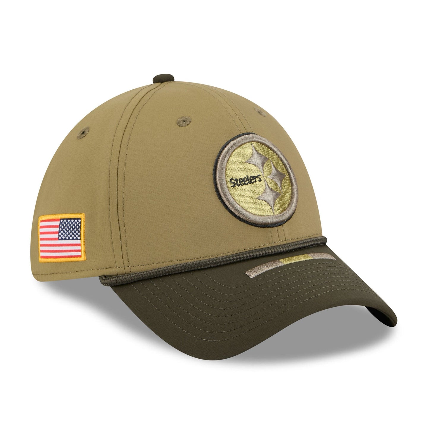 Men's Pittsburgh Steelers New Era Green 2025 Salute to Service 39THIRTY Flex Hat