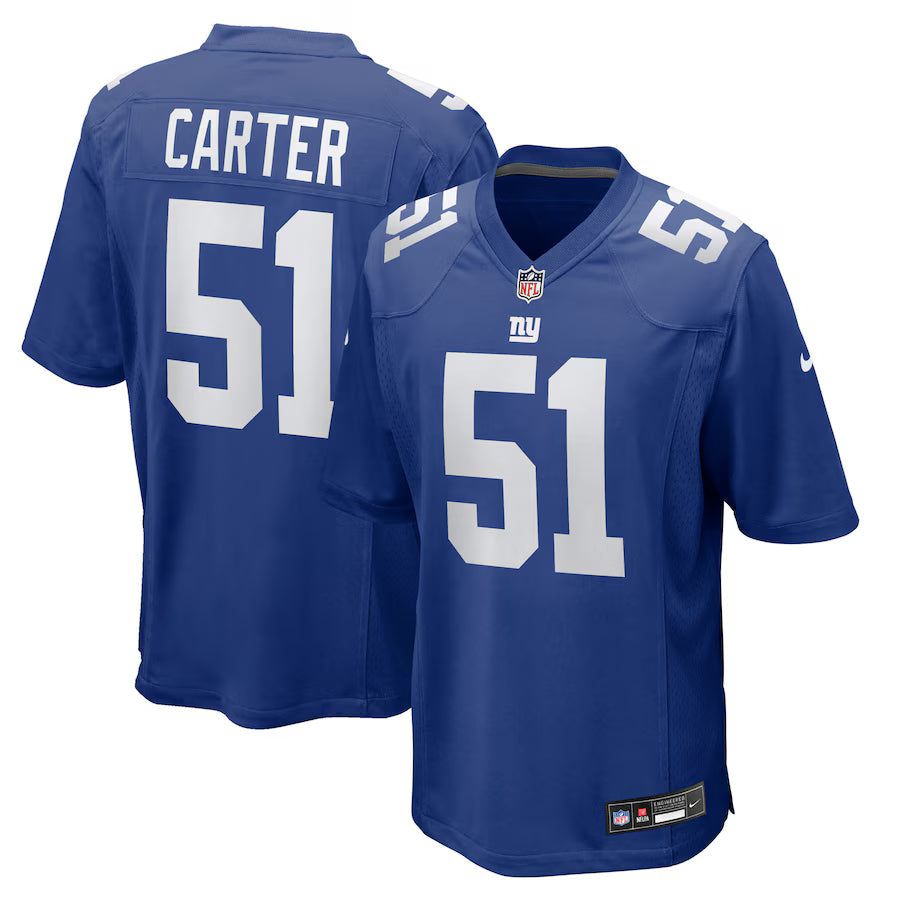 Men's Abdul Carter New York Giants Blue Nike Game Replica Jersey