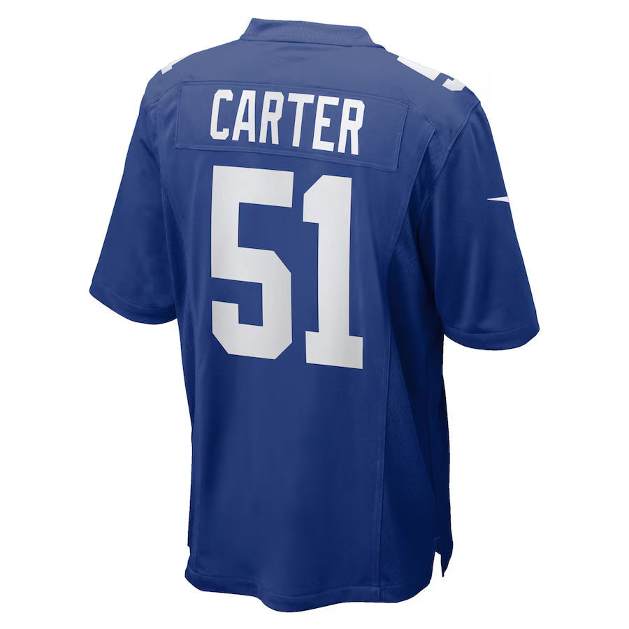 Men's Abdul Carter New York Giants Blue Nike Game Replica Jersey