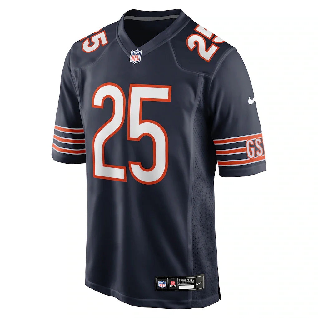 Men's Nike Kyle Monangai Navy Chicago Bears Navy Game Jersey