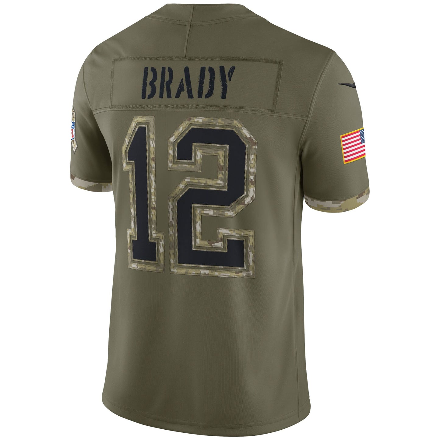 Men's Tom Brady Tampa Bay Buccaneers Nike Salute To Service Limited Jersey - Olive