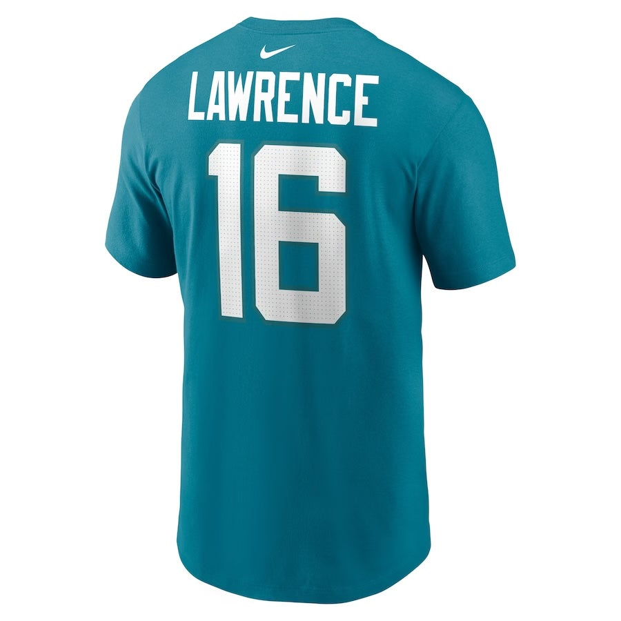 Youth Trevor Lawrence Jacksonville Jaguars Nike Teal FUSE Name & Number T-Shirt