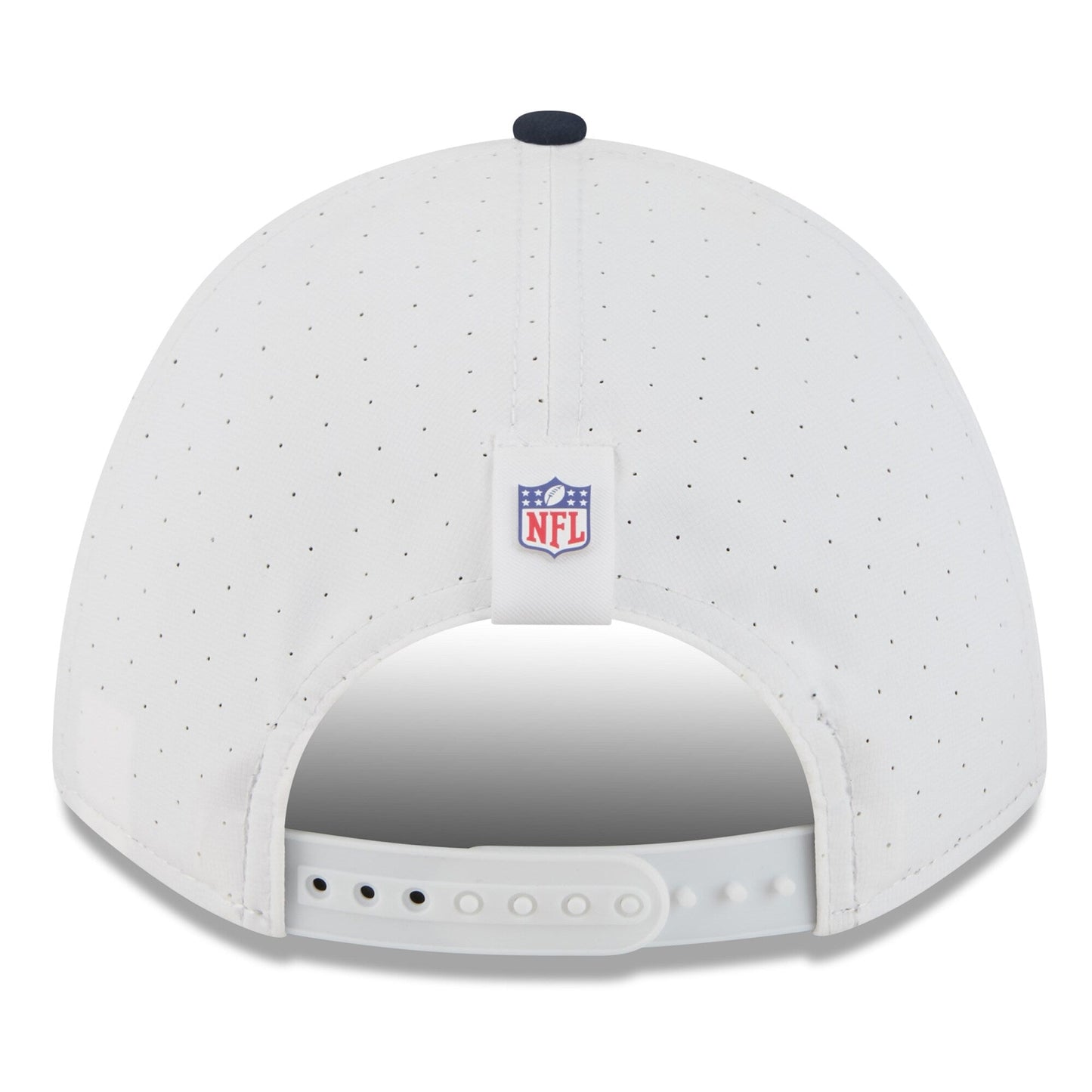Men's Chicago Bears New Era White/Navy 2025 NFL Training Camp 9FORTY M-Crown Adjustable A-Frame Hat
