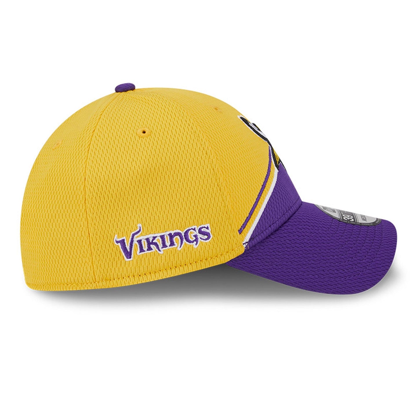 Men's Minnesota Vikings Primary Logo New Era Yellow/Purple 2023 Sideline 39THIRTY Flex Hat