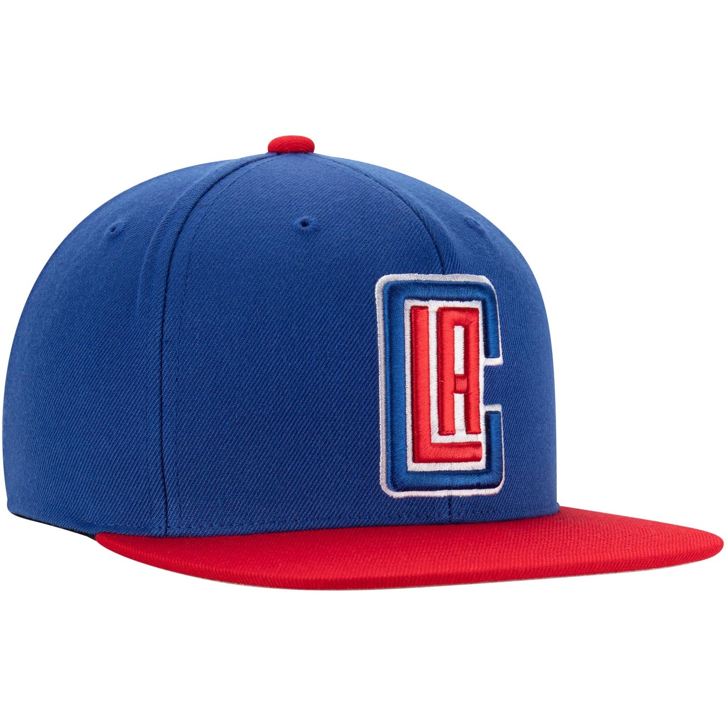 Mens NBA Los Angeles Clippers Royal/Red Wool 2 Tone Snapback Hat By Mitchell And Ness