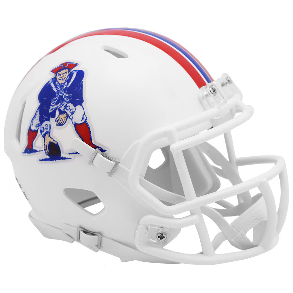 New England Patriots 1990-1992 White Speed Mini Helmet