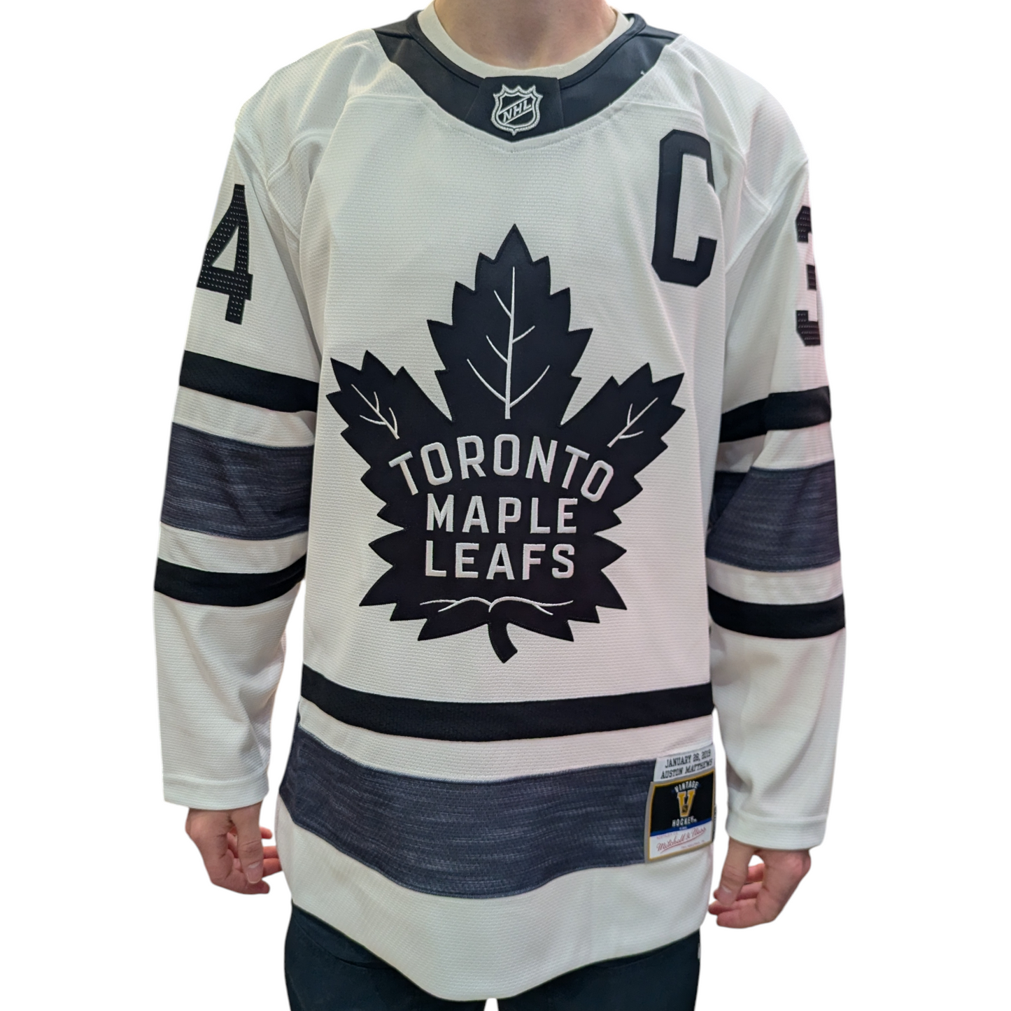 Men's Auston Matthews Toronto Maple Leafs 2019 All Star White Mitchell & Ness Power Play Jersey