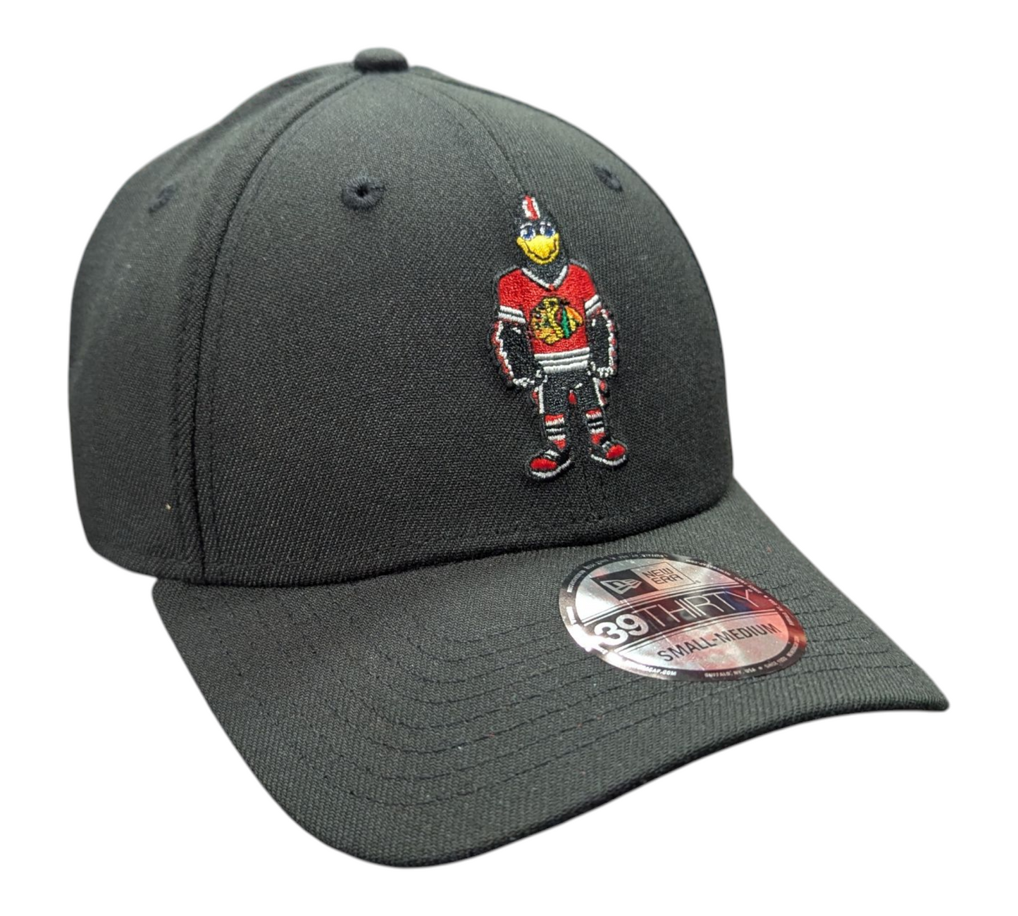 Chicago Blackhawks New Era Tommy Hawk Black 39THIRTY Flex Hat