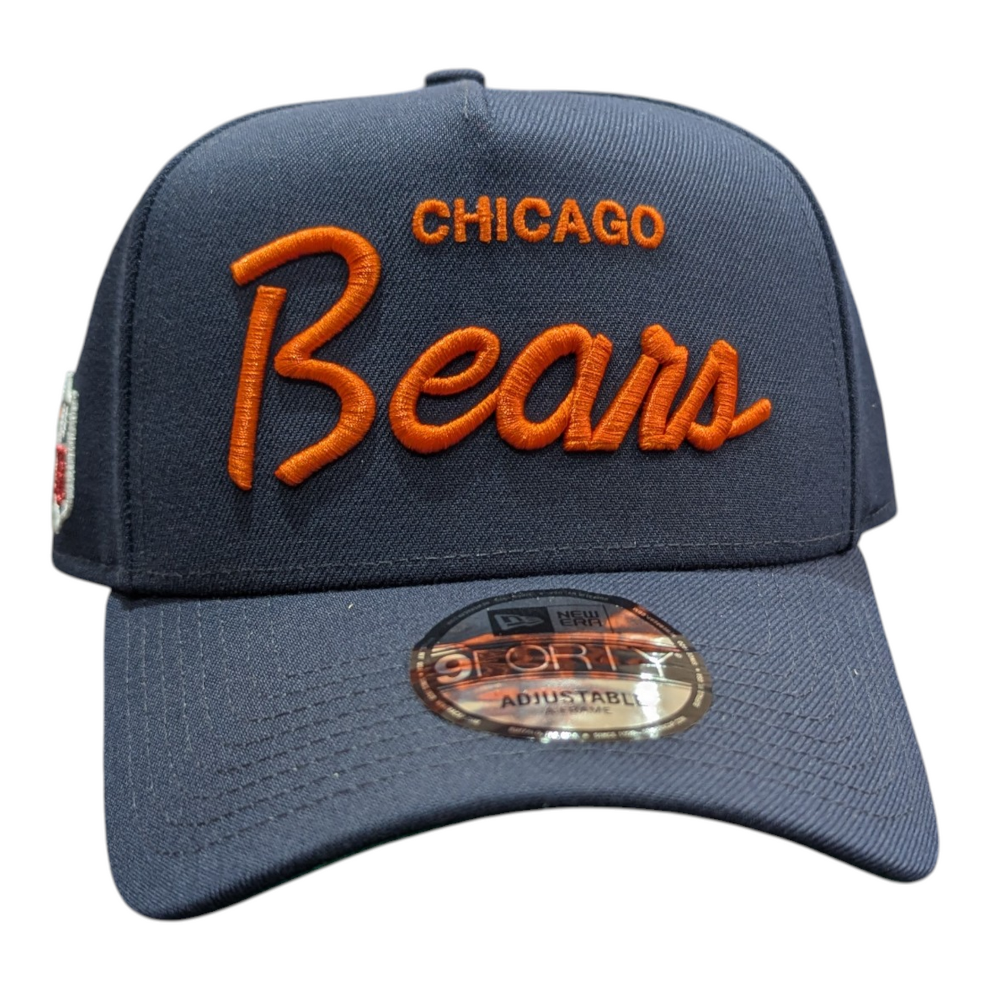 Chicago Bears New Era Navy Gridiron A-Frame 9FORTY Adjustable Hat