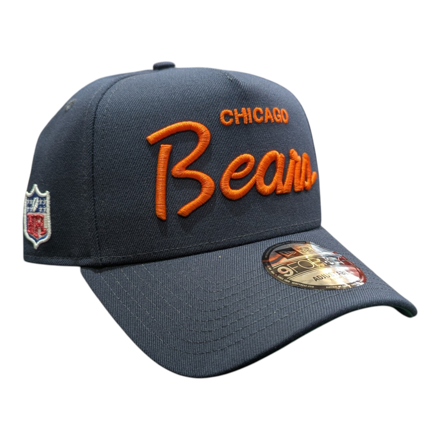 Chicago Bears New Era Navy Gridiron A-Frame 9FORTY Adjustable Hat