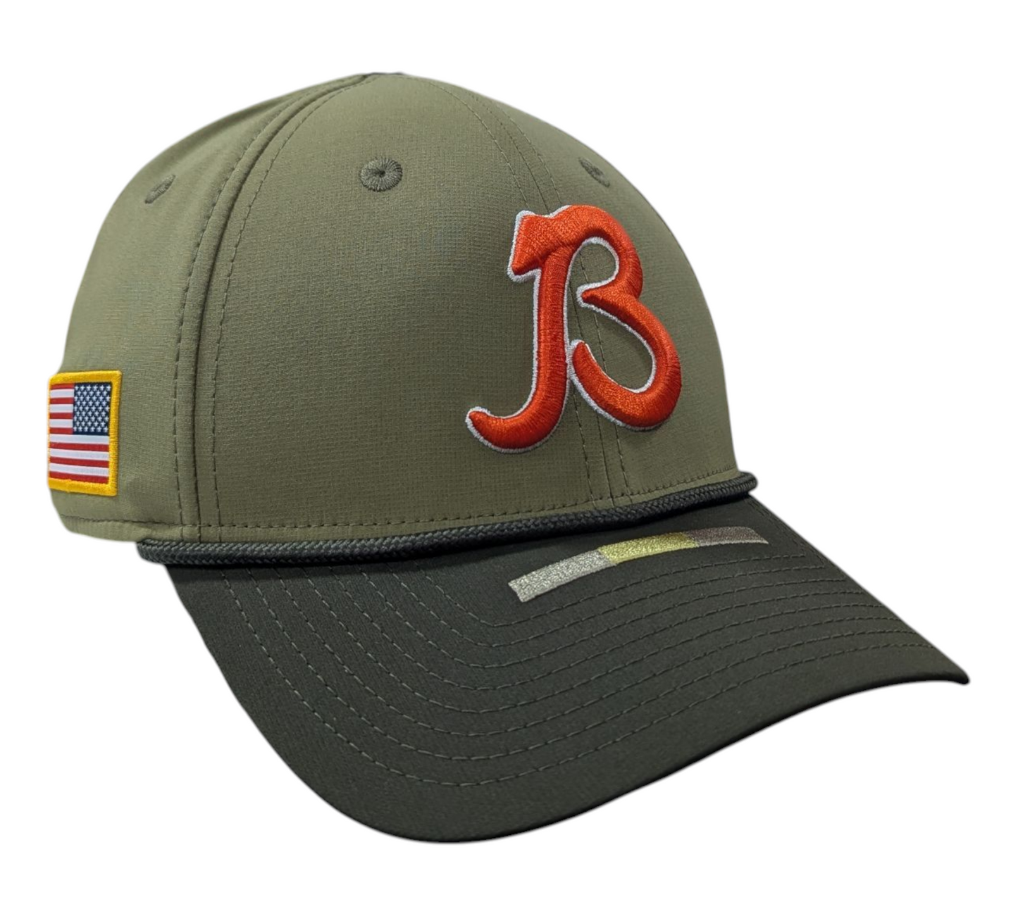 Men's New Era Green Chicago Bears B 2025 Salute to Service 39THIRTY Flex Hat