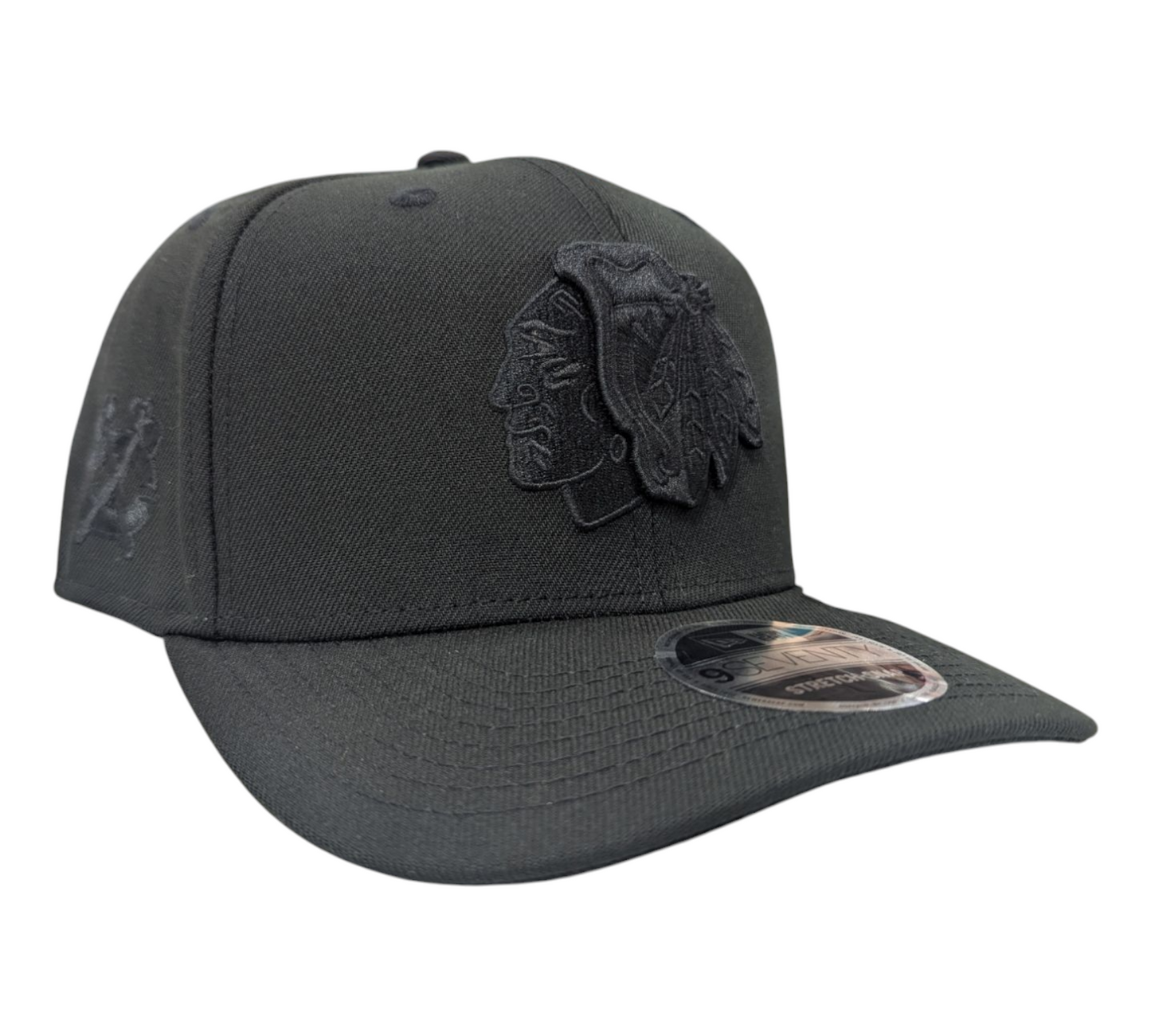 Chicago Blackhawks New Era NHL Tonal Black on Black 9SEVENTY Adjustable Hat
