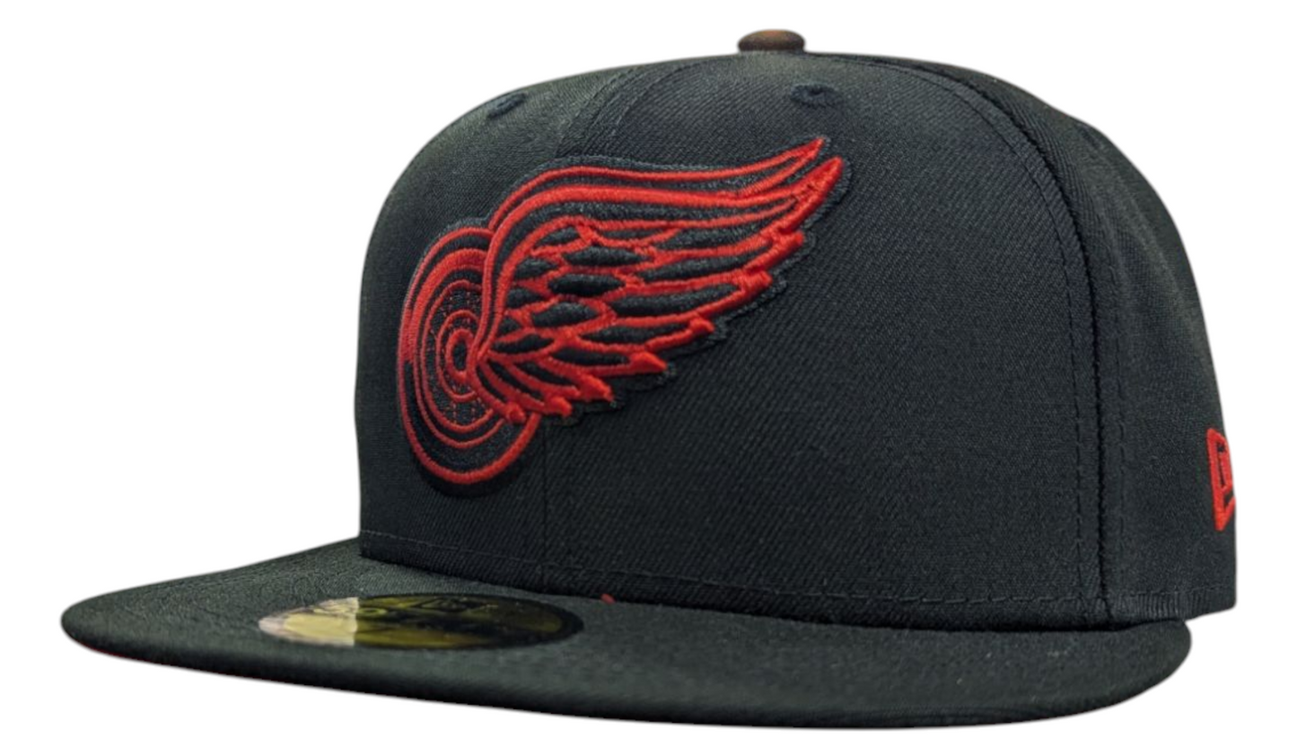 Detroit Red Wings New Era Black 59FIFTY Fitted Hat