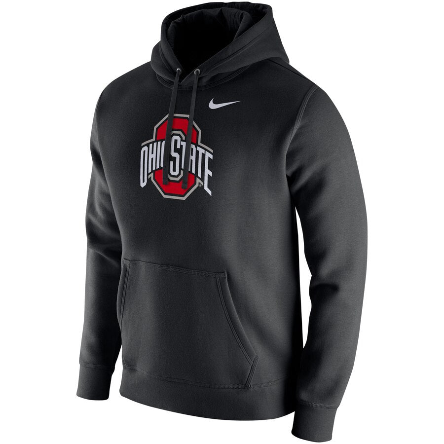 Ohio State Buckeyes Nike Logo Club Fleece Pullover Hoodie - Black