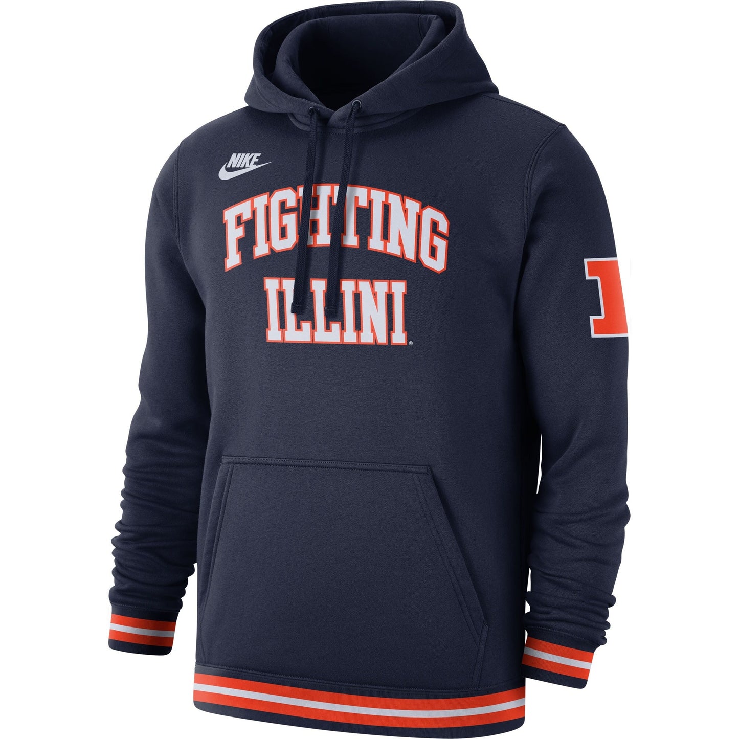 Men's Nike Navy Illinois Fighting Illini Retro Pullover Hoodie