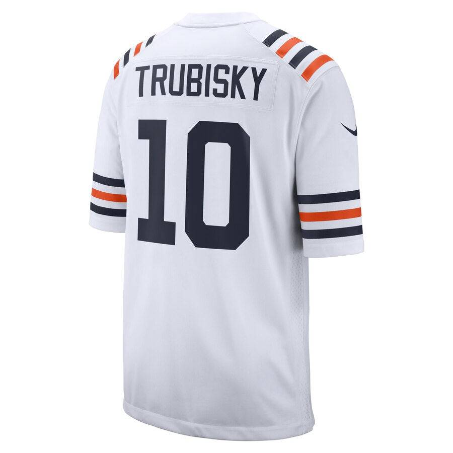 Men's Chicago Bears Mitchell Trubisky Nike White Alternate Classic Game Jersey