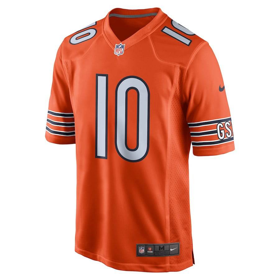 Men's Chicago Bears Mitchell Trubisky Nike Orange Alternate Game Jersey