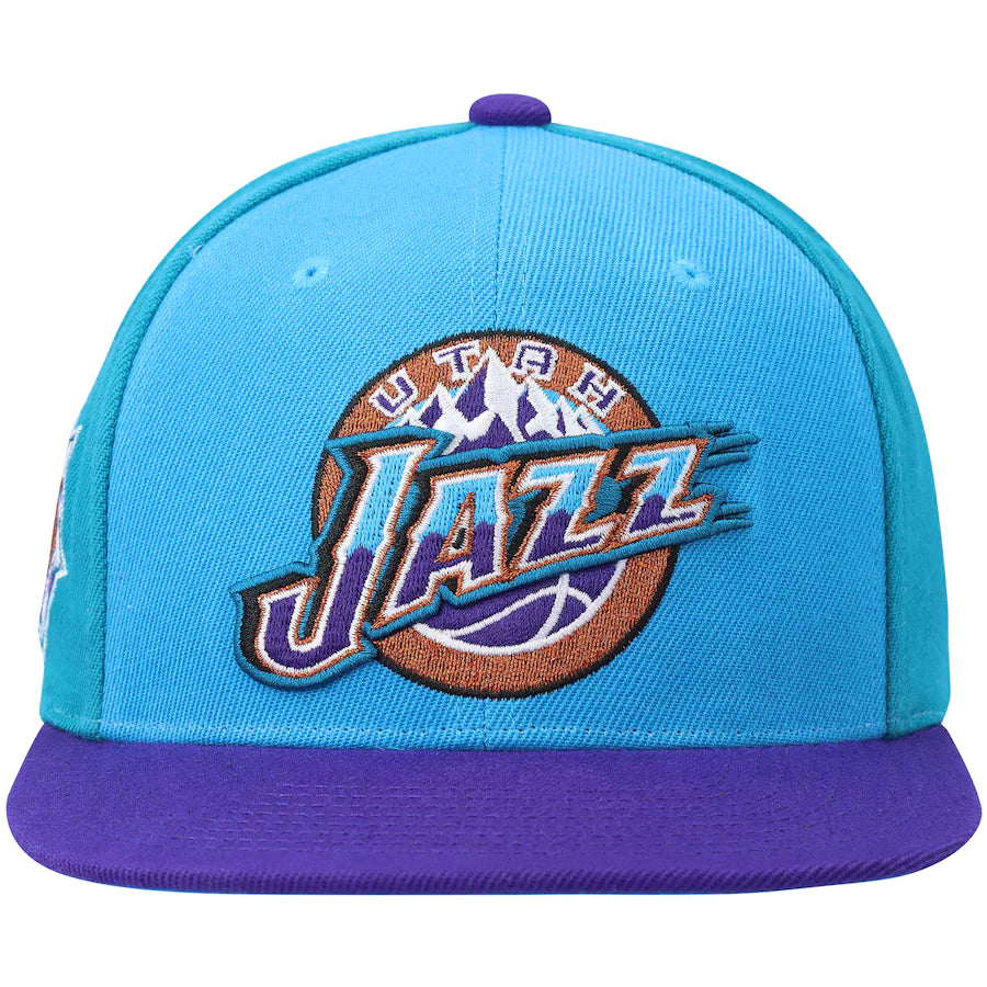Utah Jazz NBA On The Block Mitchell & Ness Snapback Hat