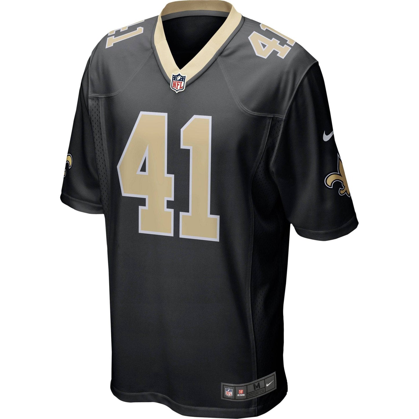 New Orleans Saints Alvin Kamara Mens Nike Black Replica Game Jersey