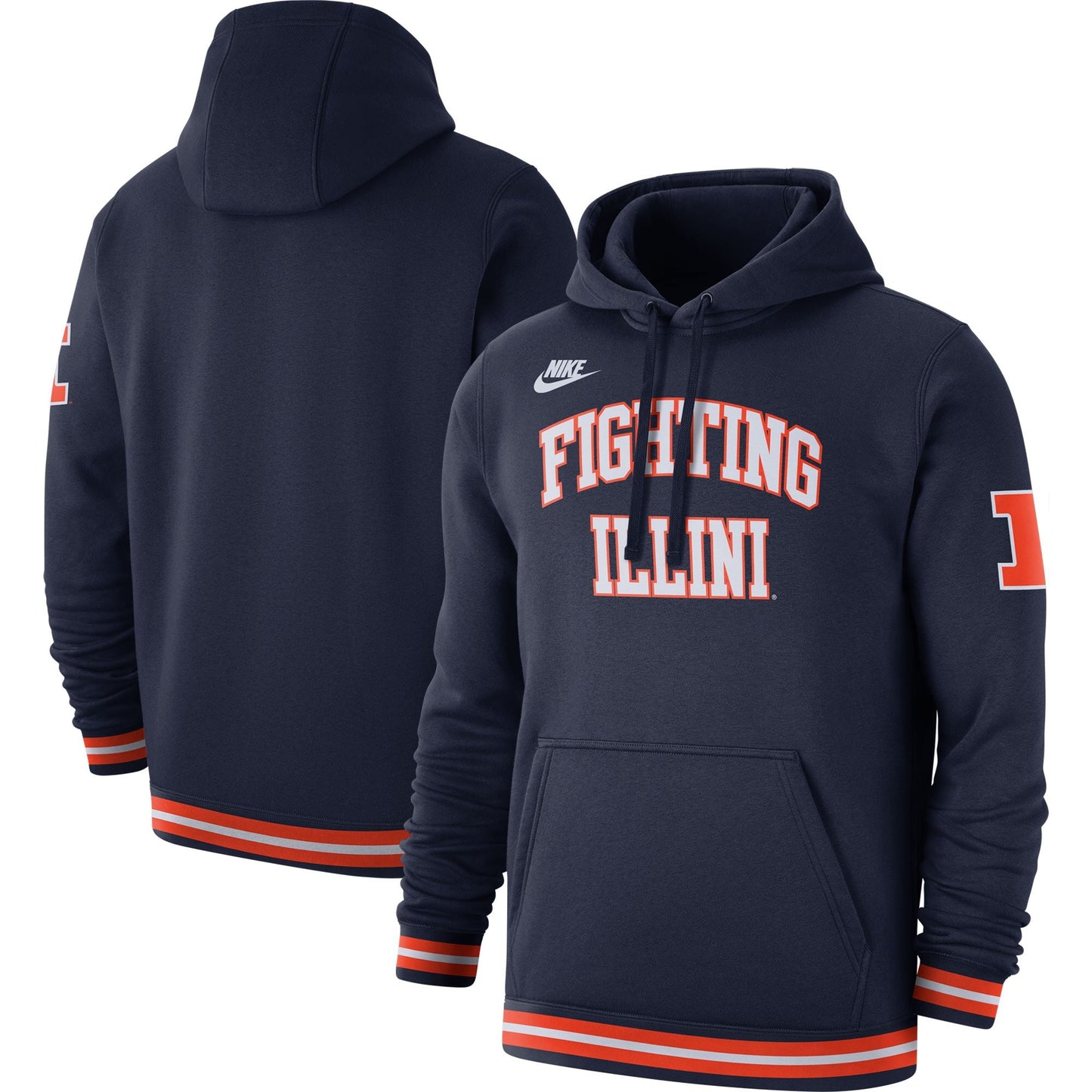 Men's Nike Navy Illinois Fighting Illini Retro Pullover Hoodie
